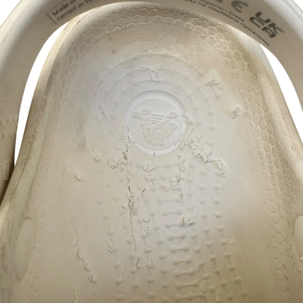 Crocs Kids Classic Cutie Clog‎ White Pink Platform Sandals Toddler Size 8